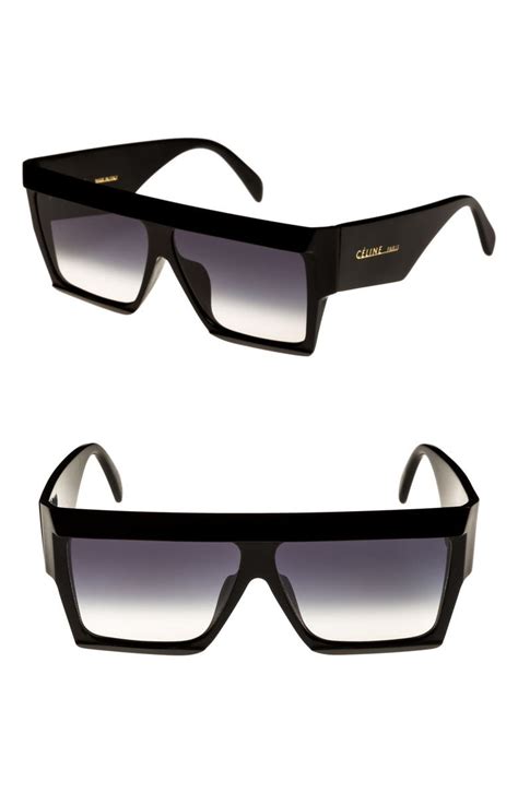 women's celine 60mm flat top sunglasses|celine transparent sunglasses.